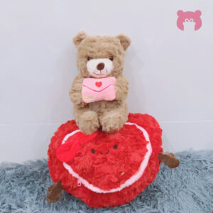 B2BGB0014 - Hộp quà tim và gấu Teddy thiệp 2in1 35cm 1