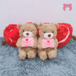B2BGB0014 - Hộp quà tim và gấu Teddy thiệp 2in1 35cm 2