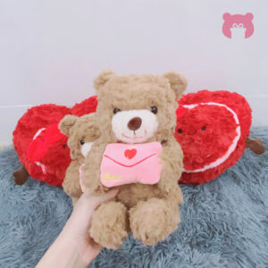 B2BGB0014 - Hộp quà tim và gấu Teddy thiệp 2in1 35cm 3