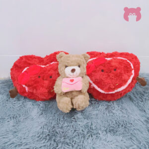 B2BGB0014 - Hộp quà tim và gấu Teddy thiệp 2in1 35cm 4