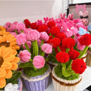 B2BQT0002-Chau-hoa-Tulip-mini-de-ban-handmade
